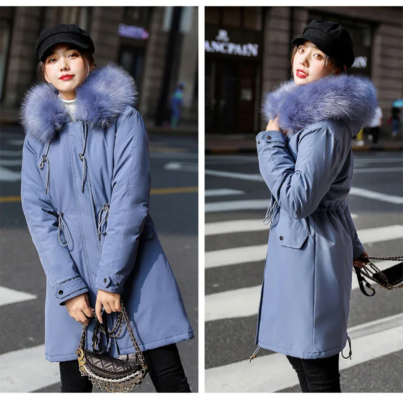 Women Oversize Long Coat Autumn Winter Warm Velvet Thicken Faux Fur Coats Parka Female Solid Big Pocket Jacket Outwear