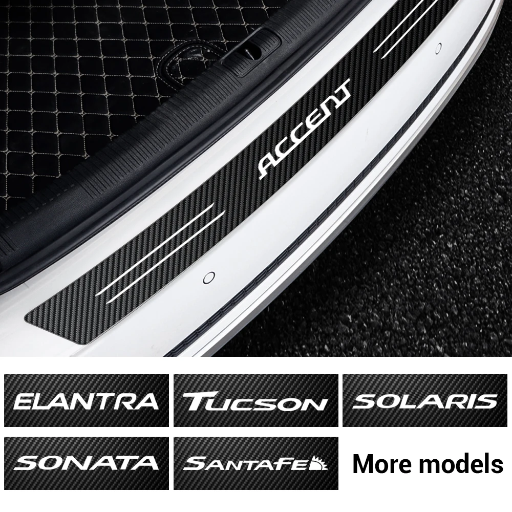 Автомобильный задний бампер багажник наклейка для Hyundai Accent Elantra Tucson Solaris Sonata Santafe