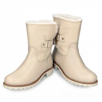 

Winter 2019 New Snow Boots Women's Boots Women Casual Shoes Women Warm boots Round Toe Slip-On Square Heels Vintage Shoes