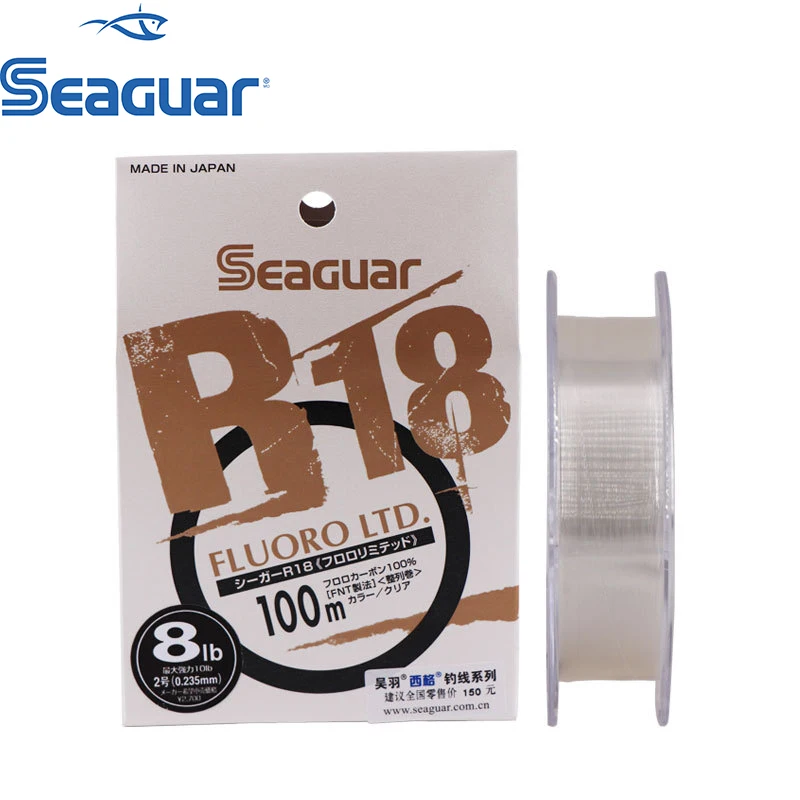 Seaguar R18 Фтор LTD леска 3LB-25LB фторуглеродная Тесты углеродного волокна леска для ловли карпа линия провода