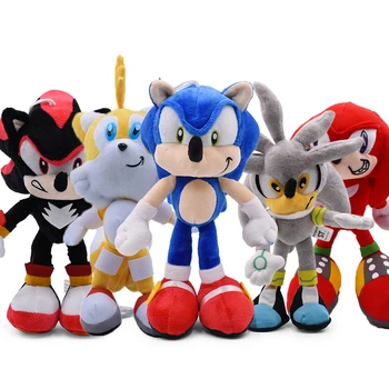 30cm Sonic Plush Doll Toys Hot Sale Sonic Shadow Amy Rose Cotton Soft Stuffed Game Doll Toys For Kids Chris Gift For Kids 1