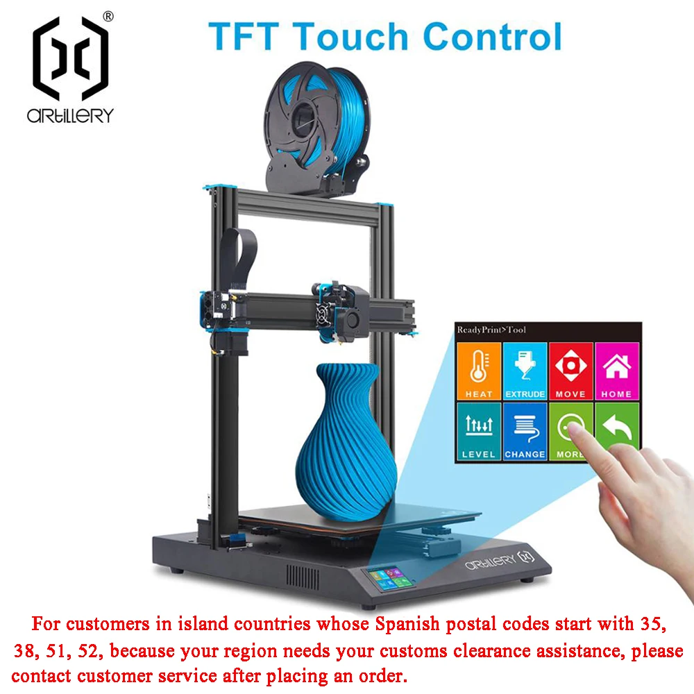 Artillery Sidewinder X1 Swx1 — Imprimante 3d, Grand Écran Tactile Tft