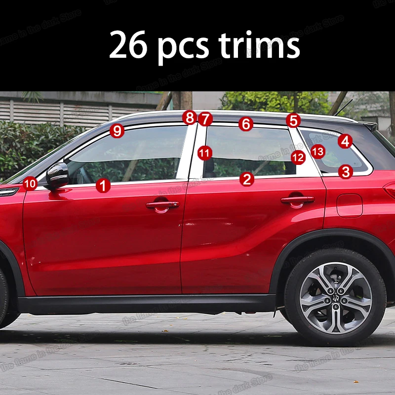 Lsrtw2017 304 нержавеющая сталь автомобильные окна для suzuki vitara 2015 2016 2017 2018 Suzuki скускудо