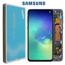 AMOLED с рамкой для SAMSUNG Galaxy S10E G970F/DS G970U G970W SM-G9700 дисплей сенсорный экран дигитайзер Замена