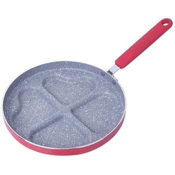 

HOT SALE Cookware Frying Pan 4-Hole Love Breakfast Pan for Eggs Ham Pan Cake Maker Non-Stick Frying Pans Creative No Oil-Smoke B