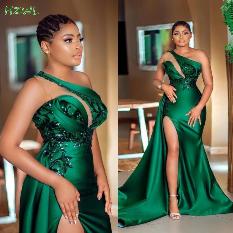plus size green prom dress