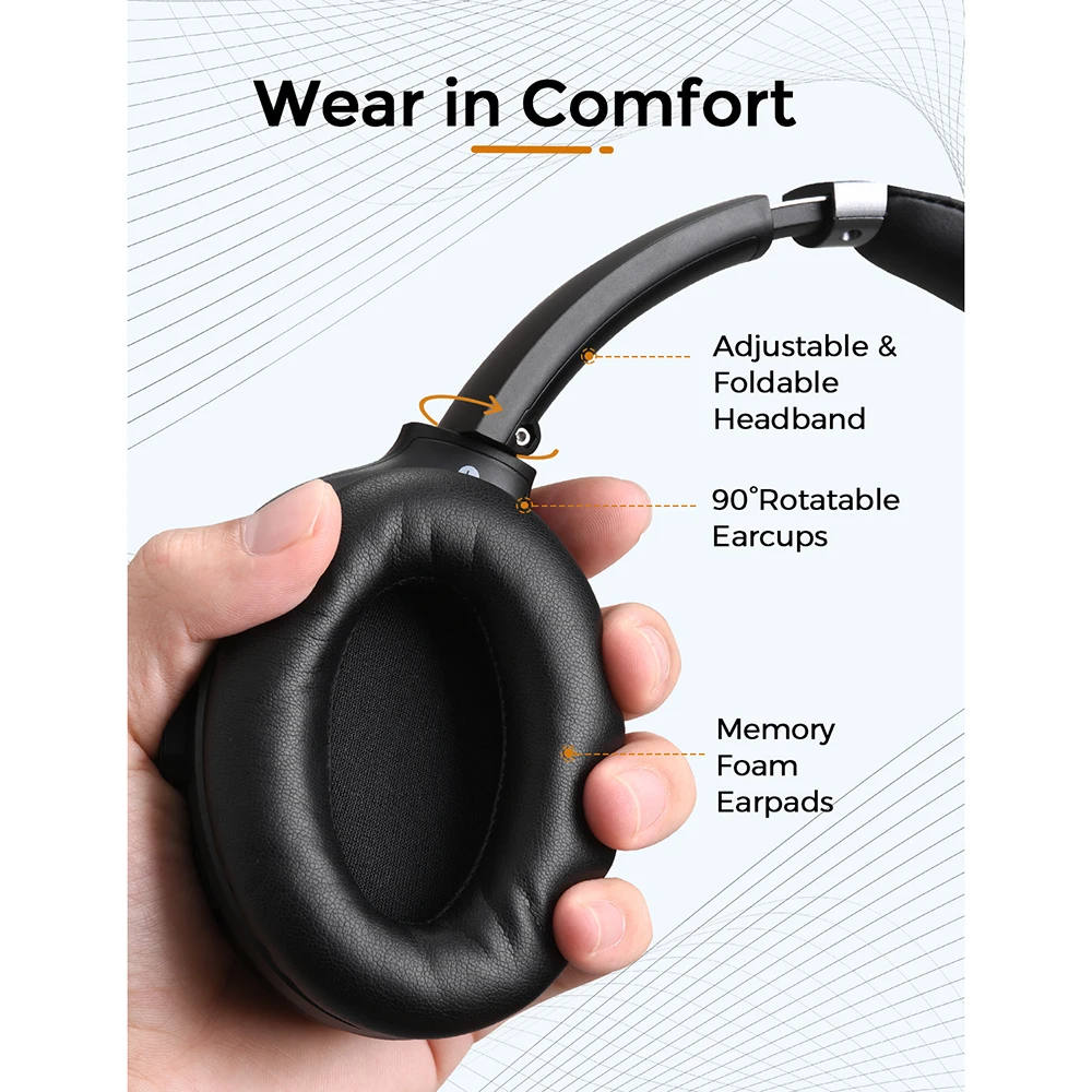 Bluetooth наушники Mpow H12 с активным шумоподавлением и микрофоном|Наушники гарнитуры| |