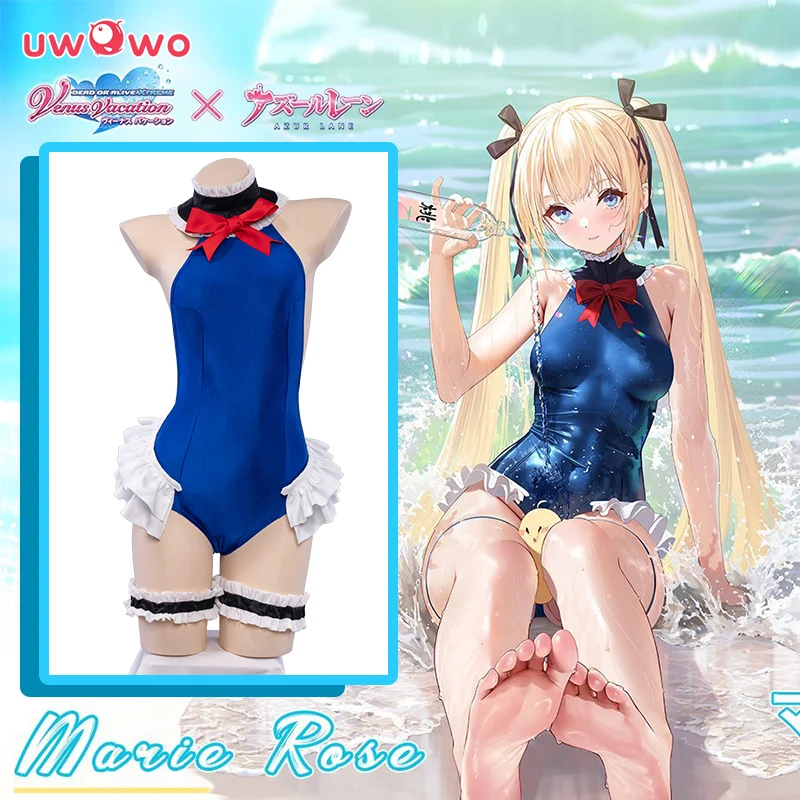 UWOWO хит продаж игровой костюм Azur Lane купальник с розами Marie для косплея новые