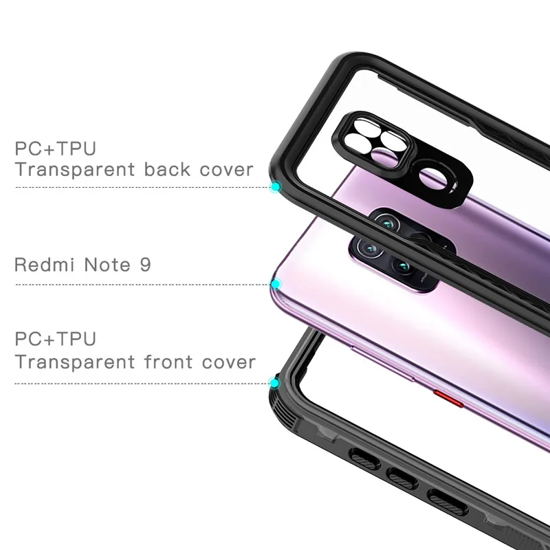 For Redmi Note 9 IP68 Diving Swim Proof Cover  (9)