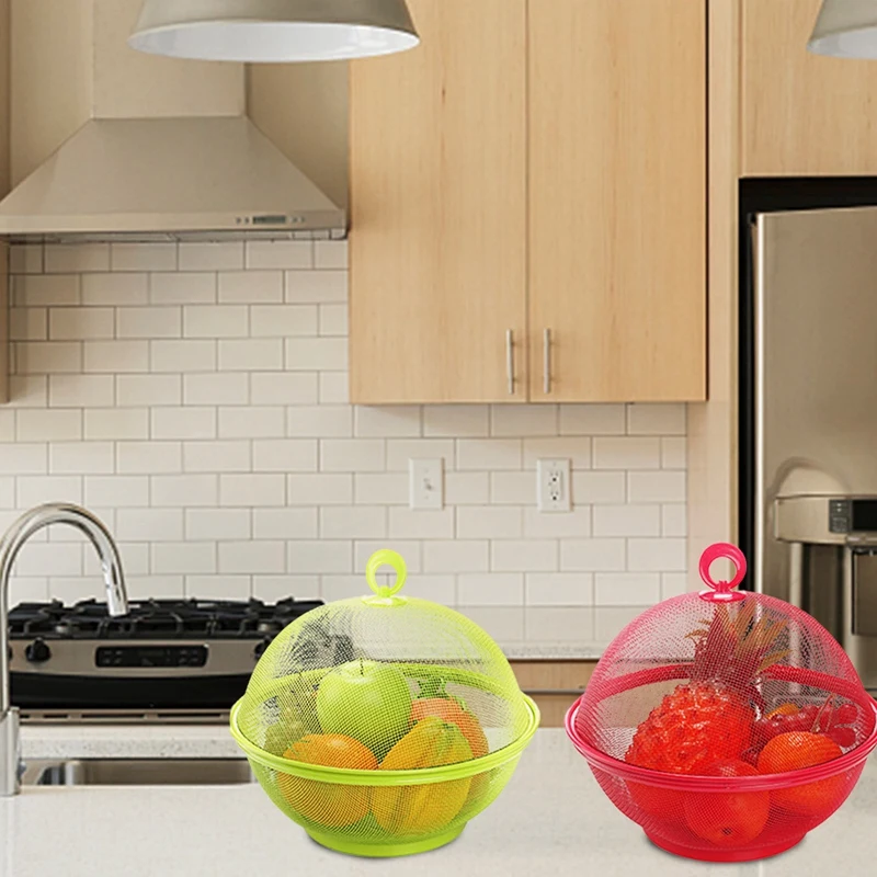 ABSS-2PCS сетка железная корзина для фруктов для хранения кухонный стеллаж для хранения обеденного стола декоративная коробка для сбора
