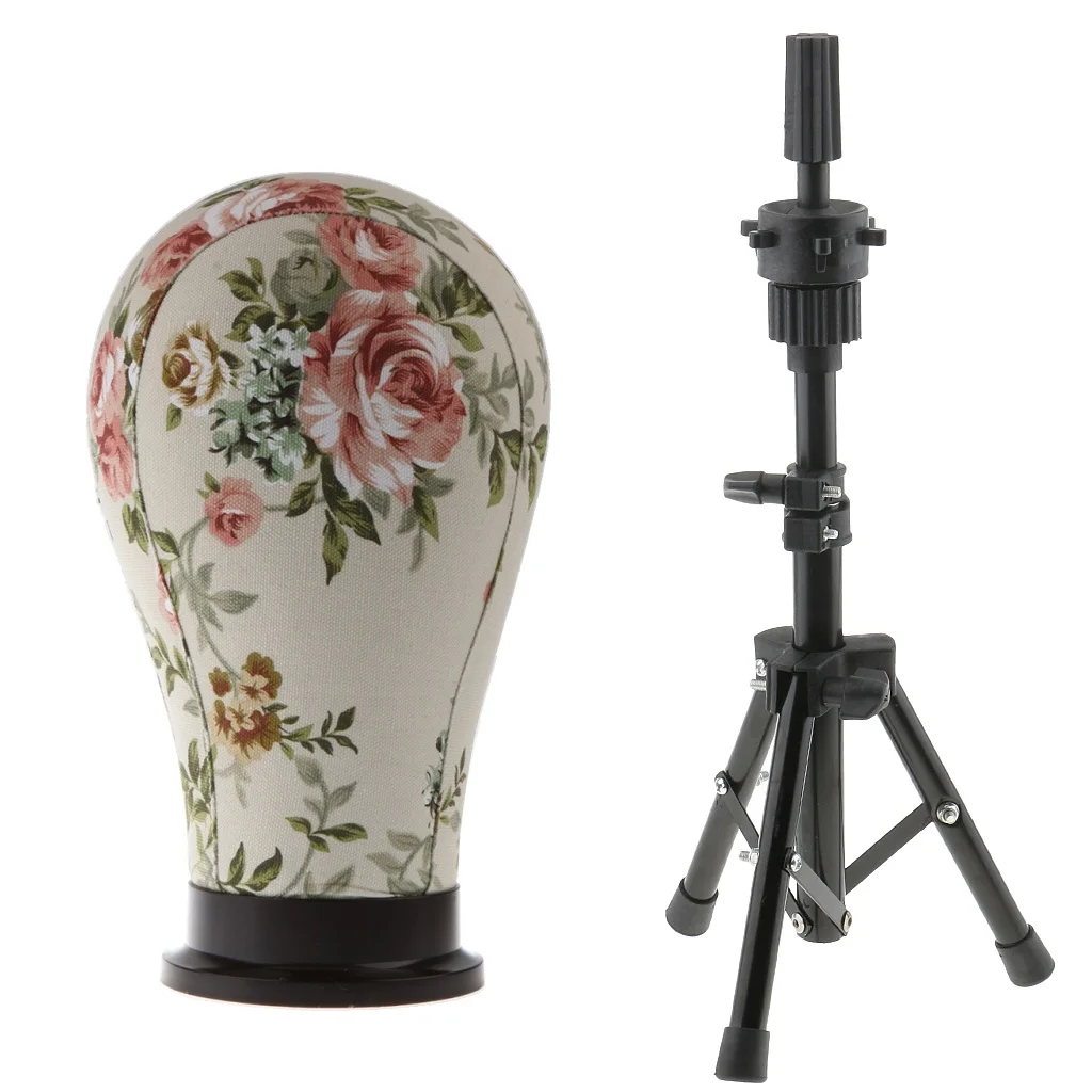 Canvas Manikin Block Head for Wig Mannequin Head with Mount Hole Display Styling Making Dry Wigs with Tripod Stand Canvas Manikin Block Head for Wig Mannequin Head with Mount Hole Display Styling Making Dry Wigs with Tripod Stand
