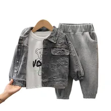 Vêtements d'automne pour bébés filles, ensemble de 3 pièces, veste, T Shirt et pantalon, survêtement de dessin animé pour enfants