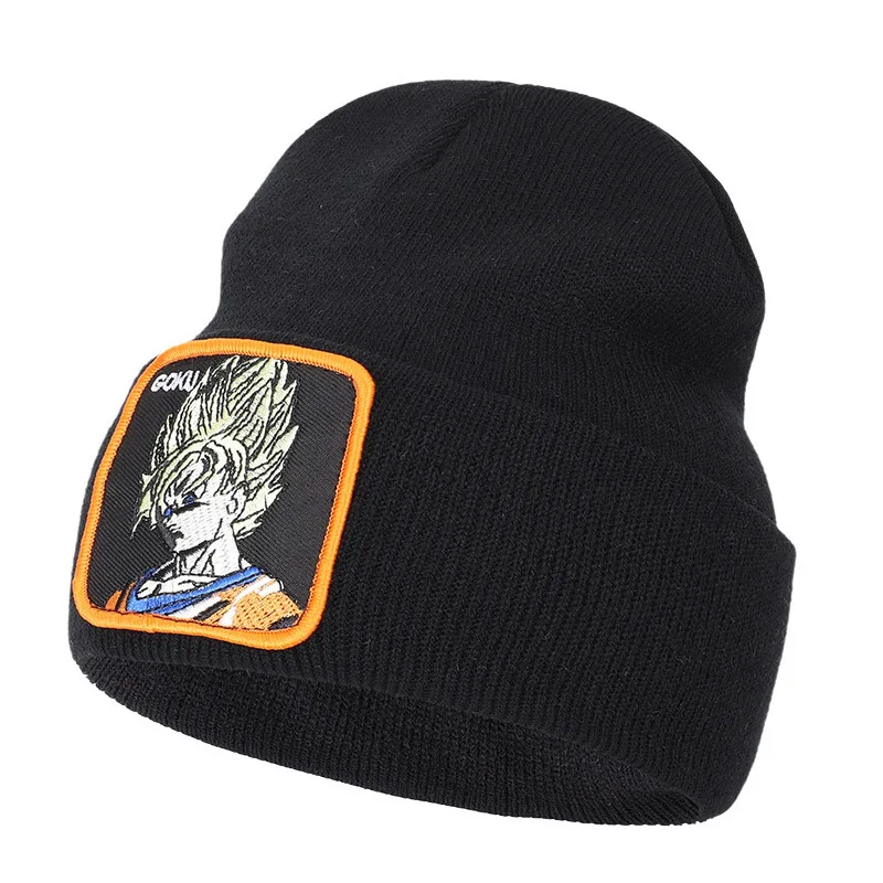 Новинка, Saiyan Son Goku, детская вязаная шапка для мальчиков и девочек, Dragon Ball Z, серия, вышитая шапка, милые игрушки для косплея, подарок - Цвет: 1