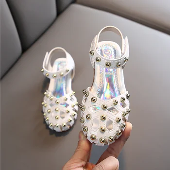 

Kids Shoes Girls Sandals Children Princess Shoes Gypsophila Cutout Sweet Soft Leather Sandals Girl Breathable Toddler Baby Shoes