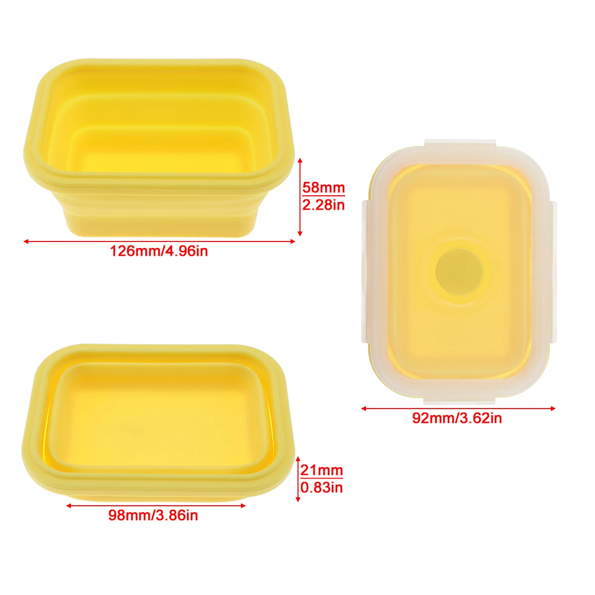 350/500/800/1200ML прямоугольная силиконовая форма масштабируемый складной коробка для завтрака бенто ланч бокс имея специальное силиконовое покрытие с уплотнительной пробкой для температуры-40~ 230 по Цельсию