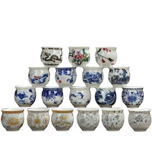 2 шт. фарфорная чашка для чая керамическая чашка для чая мастер чашки Цзиндэчжэнь чайная чашка 75 мл набор для чая Посуда для напитков контейнер кофейная кружка чашка для воды