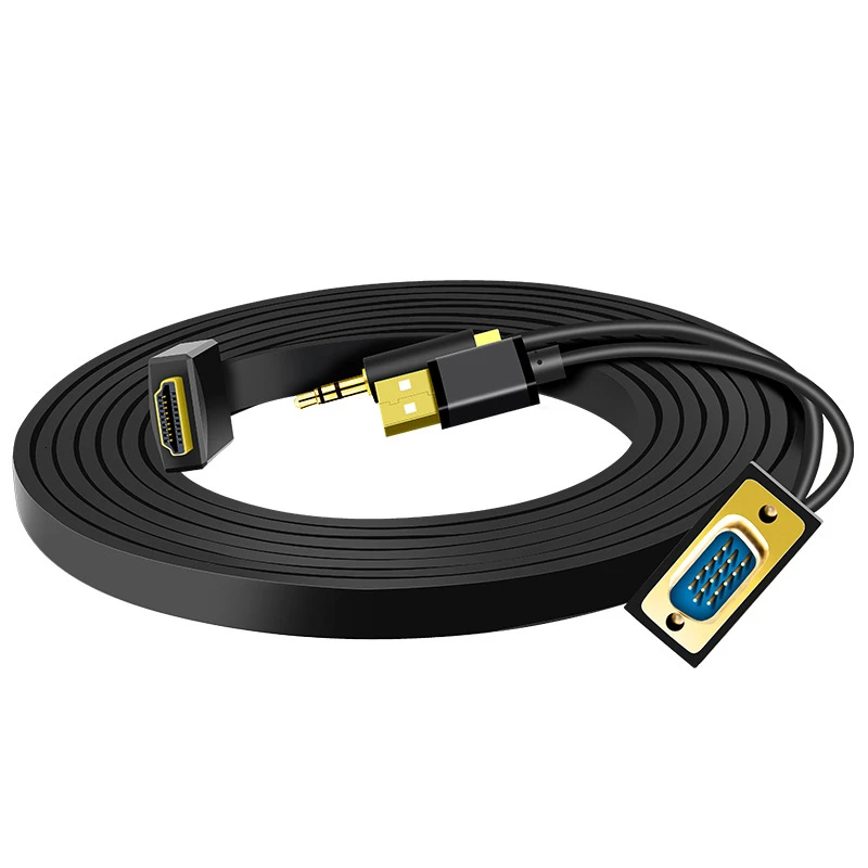 Высокое качество HDMI в VGA адаптер мужской в Famale конвертер адаптер 1080P видео Rechargeble кабель для ПК ноутбук планшет