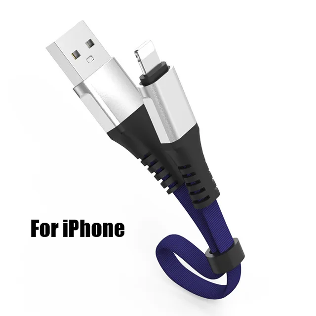 USB C кабель 2.4A Быстрая зарядка type C микро кабель для iPhone 11 samsung S10 huawei P30 Зарядка данных короткий 0,3 м для iPhone зарядное устройство - Цвет: For iPhone
