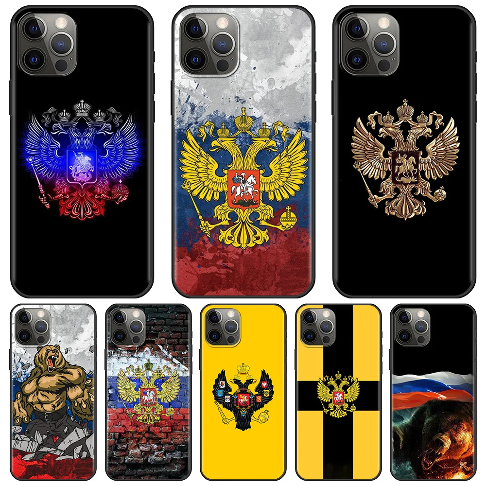 Чехол для смартфона с эмблемой российских флагах чехол iPhone 12 Pro 11 Max XS XR X 7 8 Plus 12Mini SE