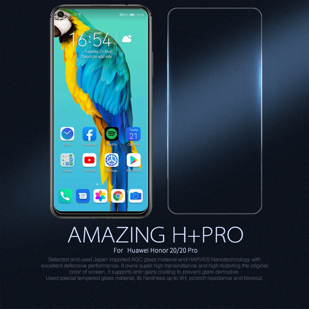 Huawei Honor 20 10 Pro 9X 8X закаленное стекло mate 20 X защитная пленка для экрана Nillkin 9H жесткое безопасное прозрачное стекло на huawei P30 P20 Lite