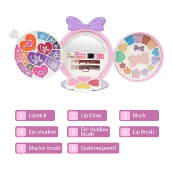 

Princess Makeup Kit Girls Makeup Kit with Cosmetic Case Safe Makeup Kit Children Gift Set for Girl Kids