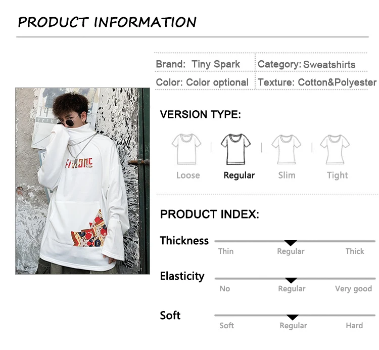 Забавная Толстовка с принтом пиццы пуловер хип-хоп Уличная одежда больших размеров Harajuku Мужская футболка с водолазкой Толстовка Модная хлопковая