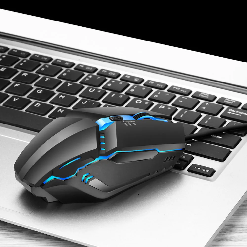 K3 Usb Проводная 7 цветов освещение 1600 точек/дюйм Регулируемая игровая мышь Мыши для