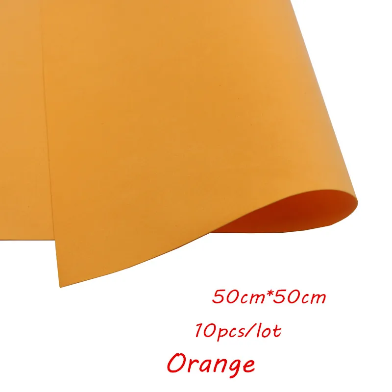 Orange 10 шт 50*50 см 0,8-1 мм Ручная работа Скрапбукинг Ремесло Скрапбукинг оберточная EVA губка пена бумага для цветочного фона DIY вечерние украшения - Цвет: Orange