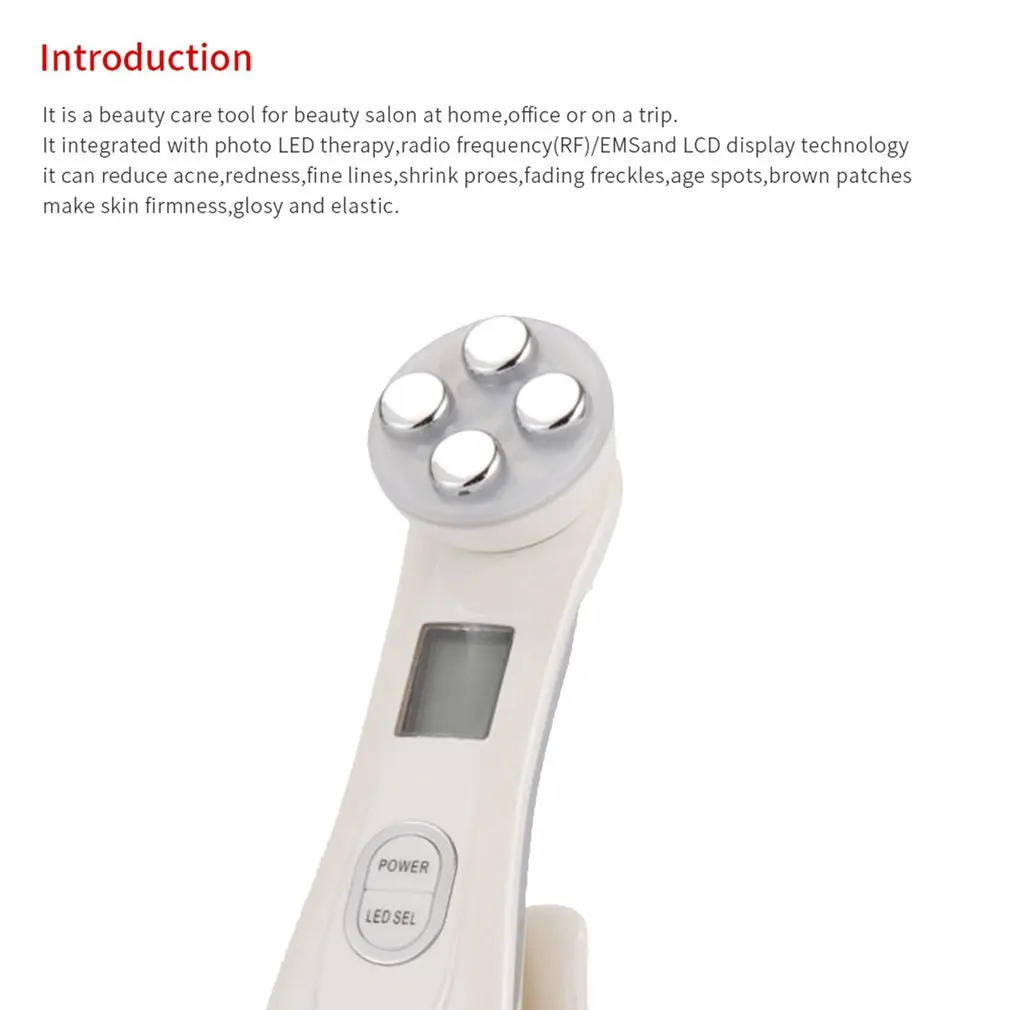Массажер для лица электропорации радиочастотный станок светодиодный фотон для подтягивания лица инструмент массажер кожи