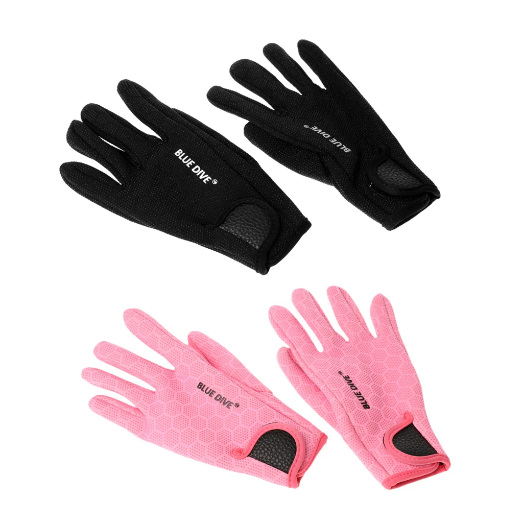 1 Pair Black/Pink 1.5mm Neoprene Gloves - Anti-slip Comfortable & Durable