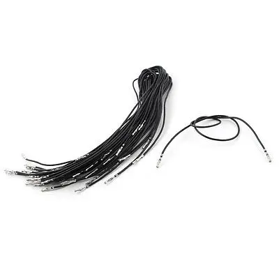

30 Pcs Black Dual Female Terminal Jumper Wire Connector 300mm