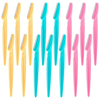 

15Pcs Eyebrow Razors Multipurpose Exfoliating Tool Face Razor and Eyebrow Shaper for Women Man with Precision Cover