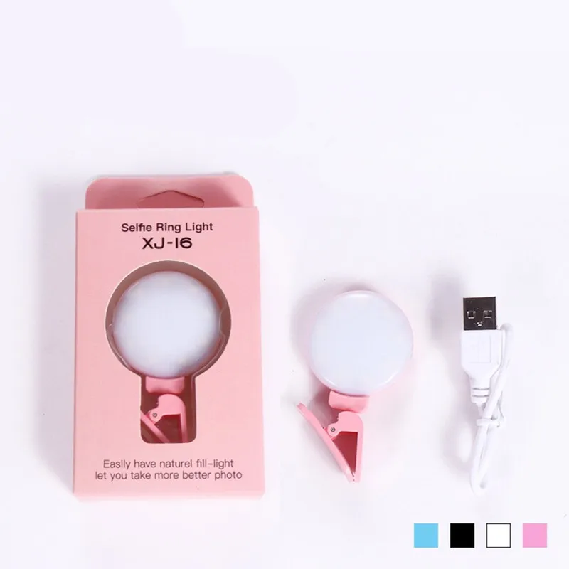 Селфи кольцо света Plug и фиксатор запястья Вес Led USB заряжаемый селфи свет для iPhone Android сотового телефона 3 уровня яркости