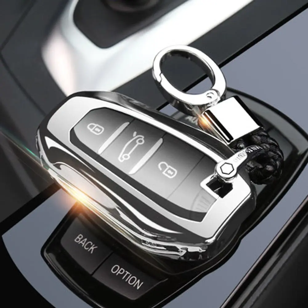 Option 5 ТПУ чехол для автомобильного смарт-ключа для PEUGEOT 2008/301/307/3008/308/407/408/4008/508 ключ чехол сумка чехол держатель пульт дистанционного управления приятный на ощупь 3 кнопки - Название цвета: Option 5