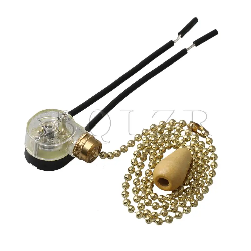 BQLZR сплав лампа Тяговая цепь переключатель ВКЛ-ВЫКЛ с тяговой цепочкой Длина 50 см золото