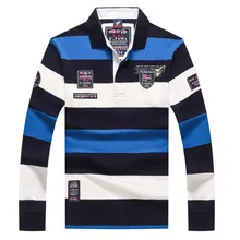 Аэронавтика Зима Новая Акула Slim Fit с длинным рукавом Поло рубашка Ralp Eden Мужская парка повседневные Акула мужские рубашки поло