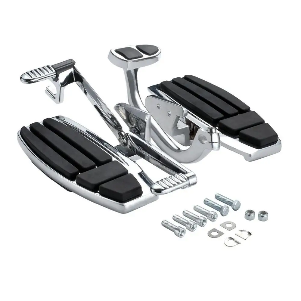 Chrome Мотоцикл драйвер Floorboard тормозной рычаг комплект педалей для Honda Goldwing 1800 2001- F6B Valkyrie - Цвет: Chrome