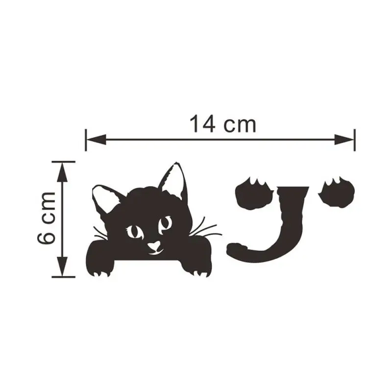 1pcs Cartoon Animal Cat Room Decor PVC/PET Luminous Switch Outlet Wall Sticker 