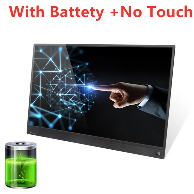 3-None touching 15,6 дюймовый сенсорный портативный монитор Full HD 1080 IPS USB C портативный монитор Встроенные двойные колонки совместимы с ноутбуком - Цвет: 3-None touching