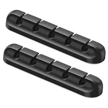 

2pcs Desktop Data Cable Organizer Silicone Car USB Cable Holder Creative Cable Organizer For Home Office
