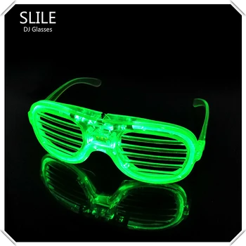 

SLILE Cool Shutter LED DJ Glasses Glowing Light Luminous Lighting for Cosplay Costume Birthday Party Home Decor Nightclub