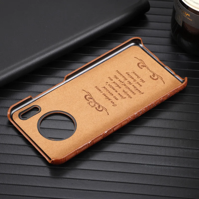 Роскошный чехол для huawei mate 30 Pro, Винтажный чехол с крокодиловым узором, чехол из натуральной кожи для huawei mate 30, защитная задняя крышка