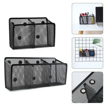 

Creative Magnetic Pencil Holder Mesh Storage Basket Organizer Desktop Organizer Magnetic Pen Holder School Office Stationery K