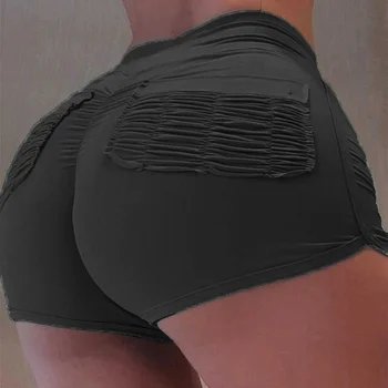 Yoga Shorts Women High Waist Bottoms Summer Casual Sports Sexy Slim Skinny Booty Shorts Gym Fitness Yoga Leggings Short Pants 5