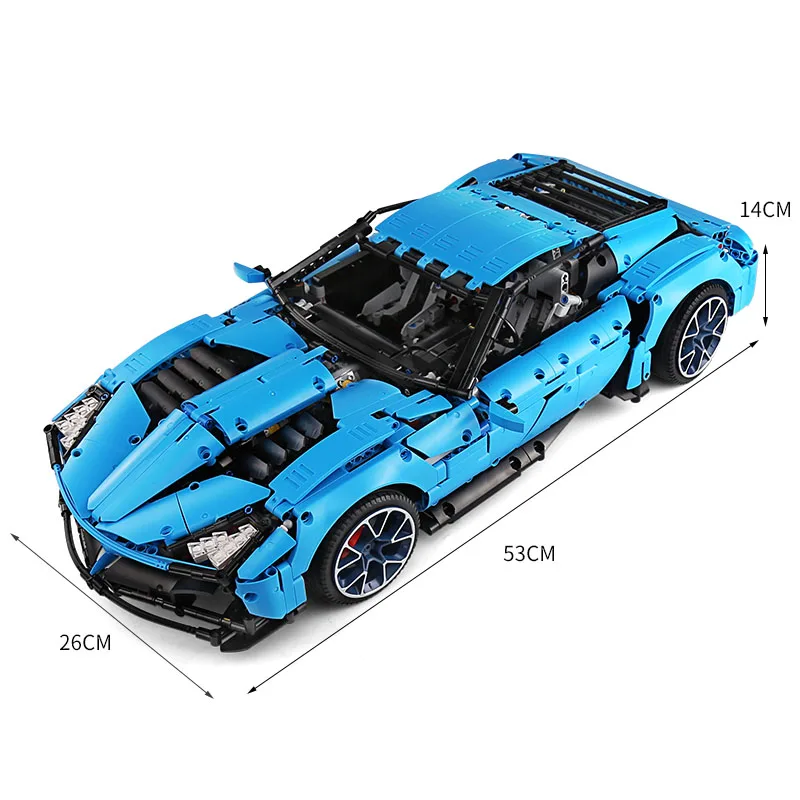MOC новая техника Chevrolets Corvettes Grand Sport Il Toro Azzurro Fit 31189 модель строительные блоки