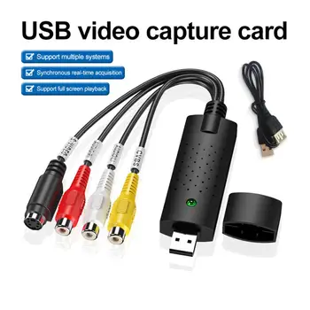 USB Video Capture Card TV Audio DVD DVR VHS to Digital File Converter  AV Video Recording For Window XP/Vista/Win 7/8/10/IOS 1