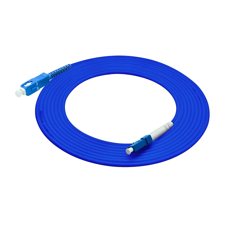 Indoor Armored 50Meters LC/PC-SC/PC,3.0mm,Singlemode 9/125,Simplex, Optical Fiber Patch Cord Cable,LC to SC