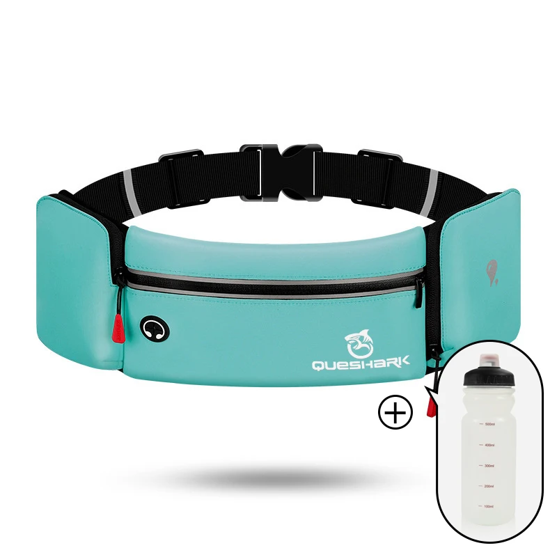 Bag with Bottle Queshark, водонепроницаемая сумка для велоспорта, бега, поясная сумка с водой, поясная сумка, сумка для телефона, противоугонная, для пешего туризма, бега, спортивные сумки - Цвет: Bag with Bottle