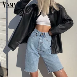 Summer shorts women high waist denim biker shorts streetwear casual boy jeans shorts korean fashion fitness shorts pants black
