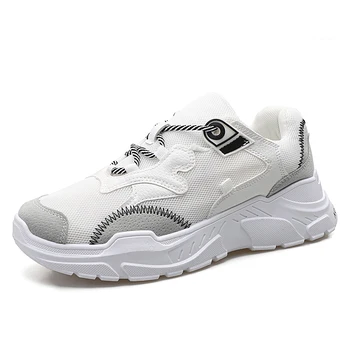 

Men Shoes 2019 Hot Chunky Sneakers Men Fashion Vulcanize Shoes White Sneakers Basket Male Dad Shoes Casual Men Krasovki